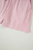 Khaki Stripe Dolman Sleeve Polo Shirt and Drawstring Shorts Set