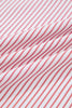 Red Stripe Plus Size Ruffled Hem Pinstriped Midi Dress