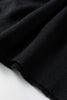Black High Neck Puff Sleeve Sweater Pleated Mini Skirt 2pcs Knitted Outfit