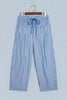 Black Stripe Drawstring Casual Loose Pants