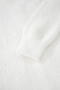 White Fuzzy Buttoned Front Midi Solid Cardigan