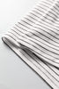 White Stripe Square Neck Long Sleeve Top