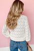 White Lightweight Buttoned Front Crochet Cardigan