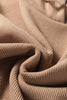Rose Tan Lace Drawstring Pullover Hoodie and High Waist Pants Corduroy Suit