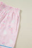 Pink Bow Tie Front Christmas Nutcracker Long Sleeve Shirt Shorts Pajama Set
