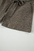 Black Leopard Print Loose Denim Shorts