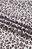 Khaki Contrast Trim Plus Size Leopard Vest
