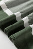 Green Stripe Color Block Patchwork Dolman Oversize Tunic Sweater