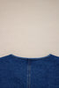 Sail Blue Vintage Fastening Big Patched Pockets Straight Cut Deep Wash Denim Jacket