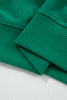 Dark Green merry little thing Corded Letter Graphic Ribbed Loose Sweatshirt