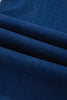 Sail Blue Hardware Decor Patched Pockets Wide Leg Denim Pants