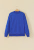 Black Oversize Drop Shoulder Reversible Mock Neck Sweatshirt