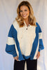 White Quilted Fleece Color Block Patchwork Oversize Hoodie