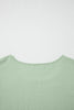 Clearly Aqua Plus Size Crew Neck Ruffle Sleeve Top