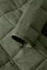 Green Zip-Up Pocket Quilted Jacket