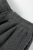 Medium Grey Fuzzy Drawstring Hoodie Lounge Pants 2pcs Set