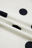 Beige Polka Dot Wide Leg Elastic Waist Casual Pants