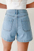 Myosotis High Rise Patch Pocket Denim Shorts