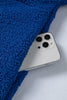 Sky Blue Sherpa Half Zip Contrast Trim Pullover Hoodie