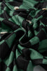 Green Checkerboard Flap Pocket Button Front Shacket