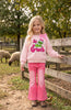 PINK RHINESTONE BELL PANTS.