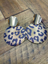 Leopard & Gold Design Earrings