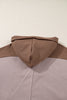 Goat Oversize Waffle Patchwork Exposed Seam Casual Hoodie