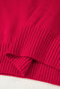 Fiery Red MERRY Letter Pattern Christmas Holiday Baggy Sweater