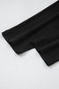 Black Solid Color Oversize Slit Sweatshirt Ribbed Leggings 2pcs Set