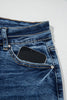Beau Blue Acid Wash Pocket Detail Flare Jeans