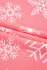 Pink Christmas Snowflake Print Two Piece Loungewear