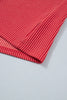 Fiery Red USA Graphic Half Sleeve Loose Ribbed Top