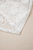 White Tie Spaghetti Straps Floral Lace Overlay Long Dress