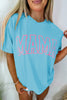 Light Blue MAMA Letter Graphic Neon T Shirt
