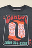 Carbon Grey Cowboy Queen Card Drop Shoulder Graphic Sweatshirt