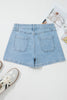 Myosotis High Rise Patch Pocket Denim Shorts