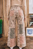 Brown Western Print Casual Shift Jeans