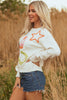 White Tinsel Western Boots Horseshoe Star Knit Crew Neck Sweater