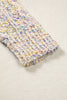 Multicolour Cozy Cable Knit Round Neck Long Sleeve Confetti Sweater
