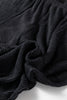 Black Ribbed Drawstring Active Jogger Pants