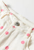 Pink Polka Dot Print Seam Detail Barrel Jeans