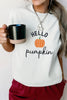 White Embroidered Pumpkin Slogan Short Sleeve T-Shirt