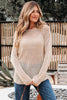 Smoke Gray Crochet Hollow-out Jumper Top Sweater