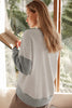 Apricot Color Block Thumbhole Sleeve Drop Shoulder Sweatshirt