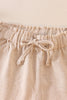Beige linen girl shorts