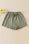 Sage linen girl shorts