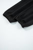 Black Zip Collar Long Sleeve Top Drawstring Pants Set