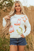 White Tinsel Western Boots Horseshoe Star Knit Crew Neck Sweater