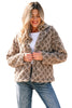 Chestnut Sherpa Rhombus Zip Up Side Pocket Hooded Jacket