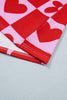 Red Dotted Heart Festive Valentine Blouse